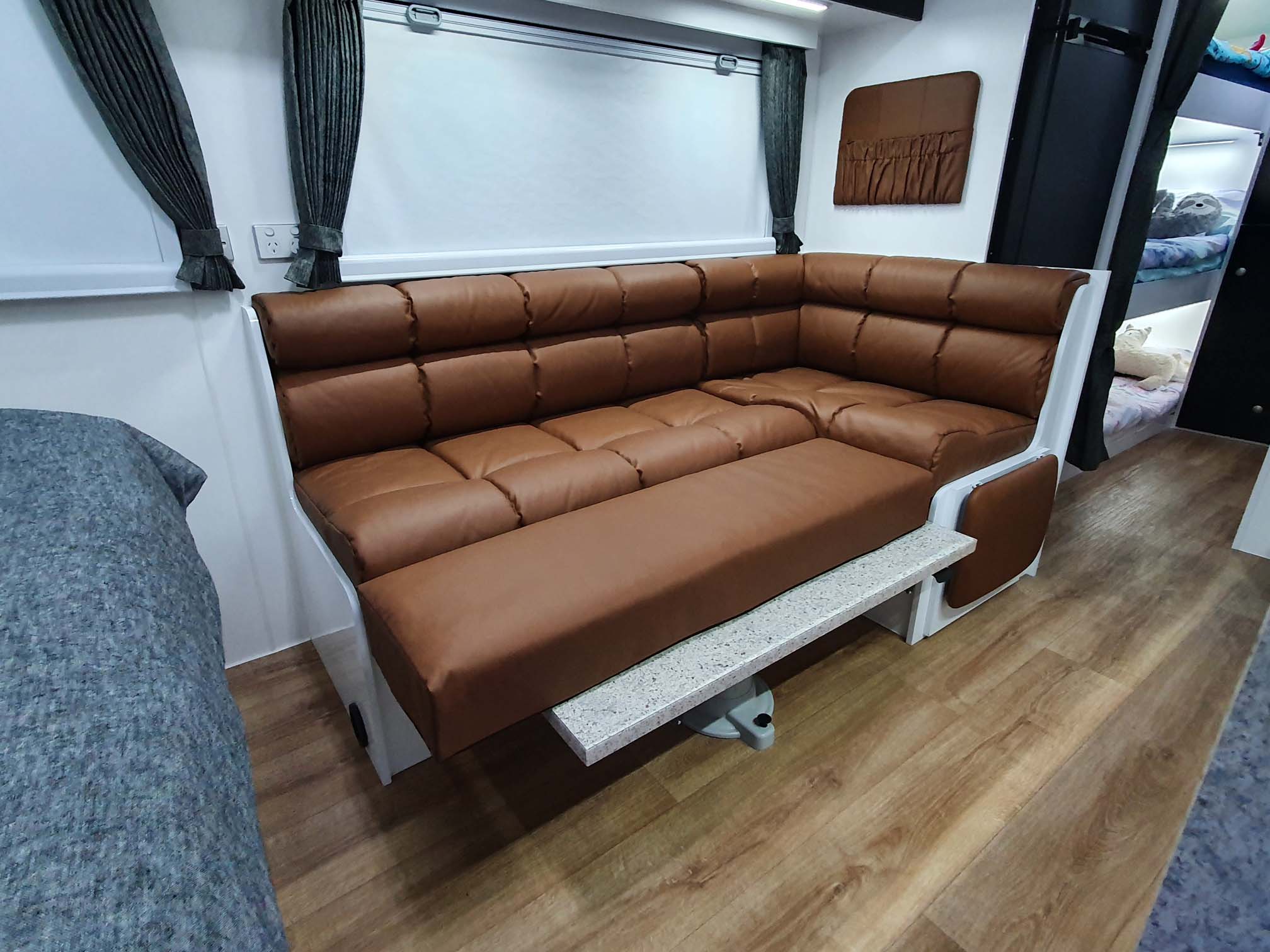 caravan L-shape lounge